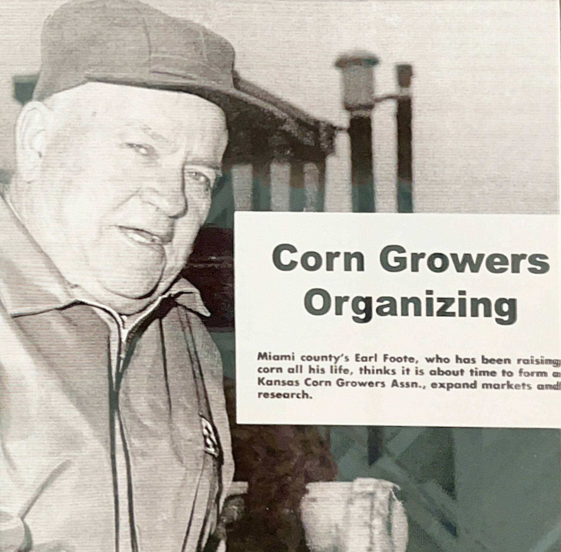 news clipping of Earl Foote for Corn Growers Organizing